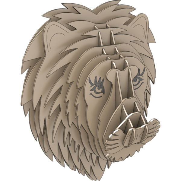 Trophy Faux Lion Head